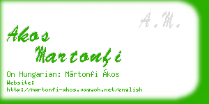 akos martonfi business card